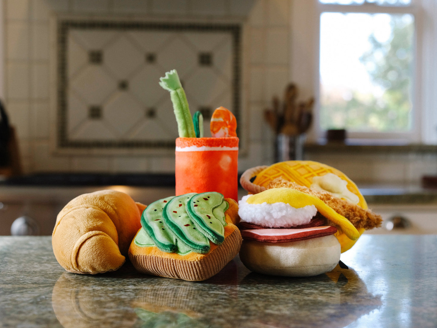 Barking Brunch Pup's Croissant Plush Dog Toy