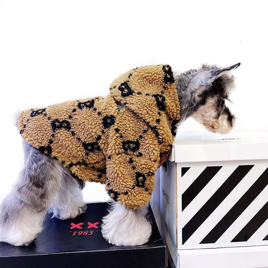 Winter Lamb Fleece Padded Dog Coat