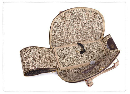 Outing convenient leather comfort pet bag travel carrier