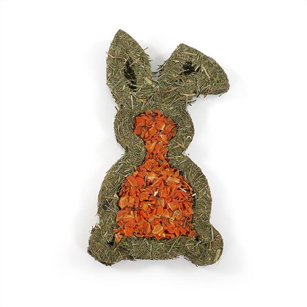 Rosewood Carrot 'n' Forage Bunny – Edible Small Animal Treat & Chew (19cm)