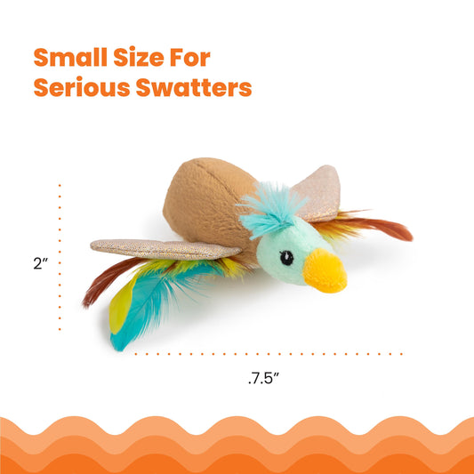 Catstages Flapperz Duck Cat Toy with Catnip, Crinkle & Feathers – 7.5" Enrichment Toy