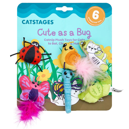Nina Ottosson Catstages Cute as a Bug Cat Toy 6 Pack