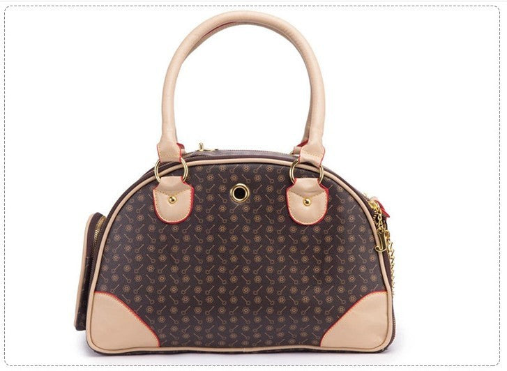 Outing convenient leather comfort pet bag travel carrier