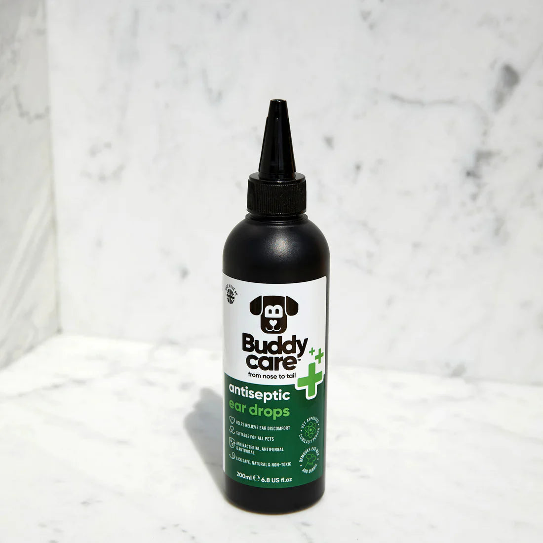 Buddy Care Pet Antiseptic Ear Drops for Dogs & Cats