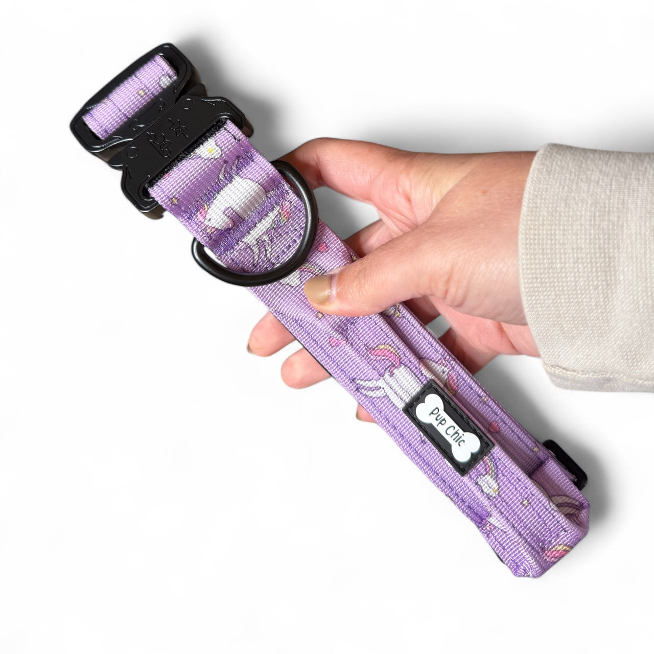 Daydreams and Unicorns Tactical Dog Collar (M–XL) – Heavy-Duty Strength Meets Bold Style