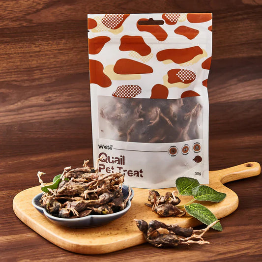 Waita Freeze-Dried Whole Quail 30g – 100% Natural Bone-In Protein Treat for Dogs & Cats