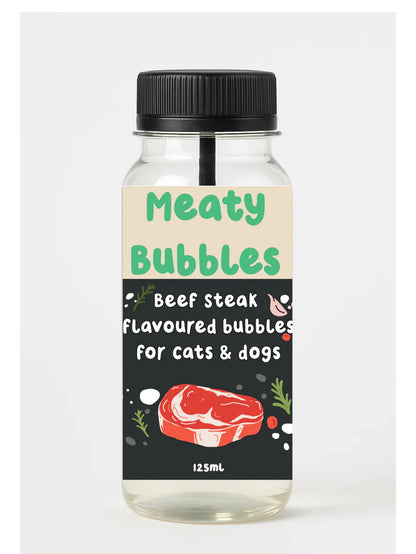 Meaty Bubbles – Pet Safe Bubbles for Dogs & Cats (Various Flavours)
