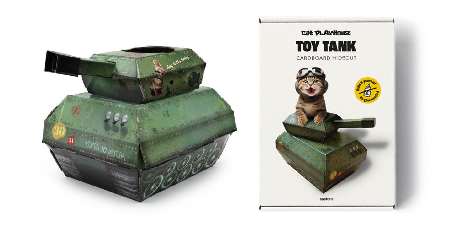 Cardboard Tank Toy For Cats