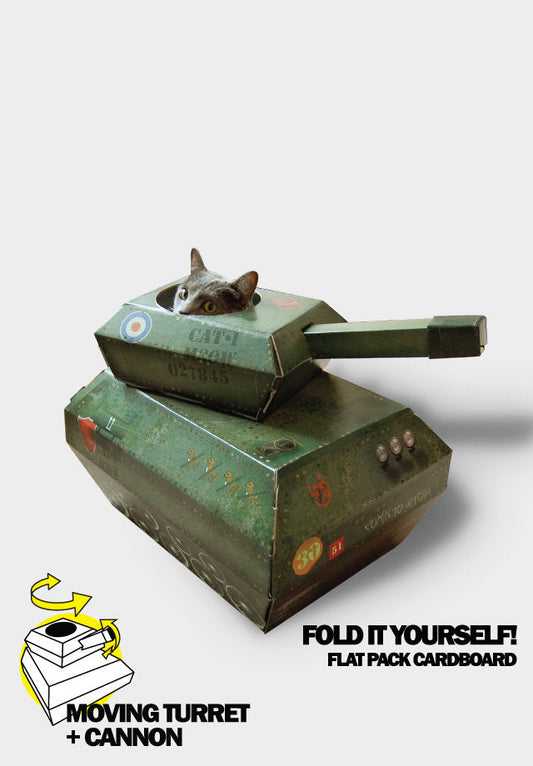 Cardboard Tank Toy For Cats