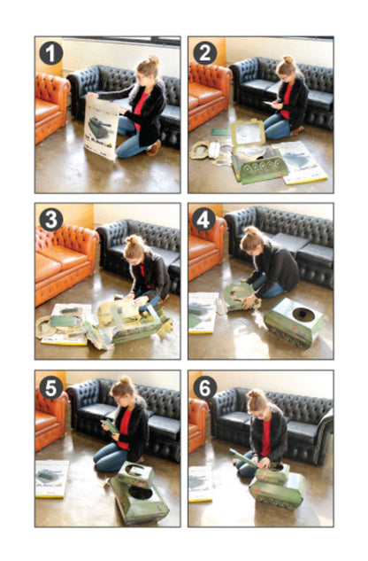 Cardboard Tank Toy For Cats