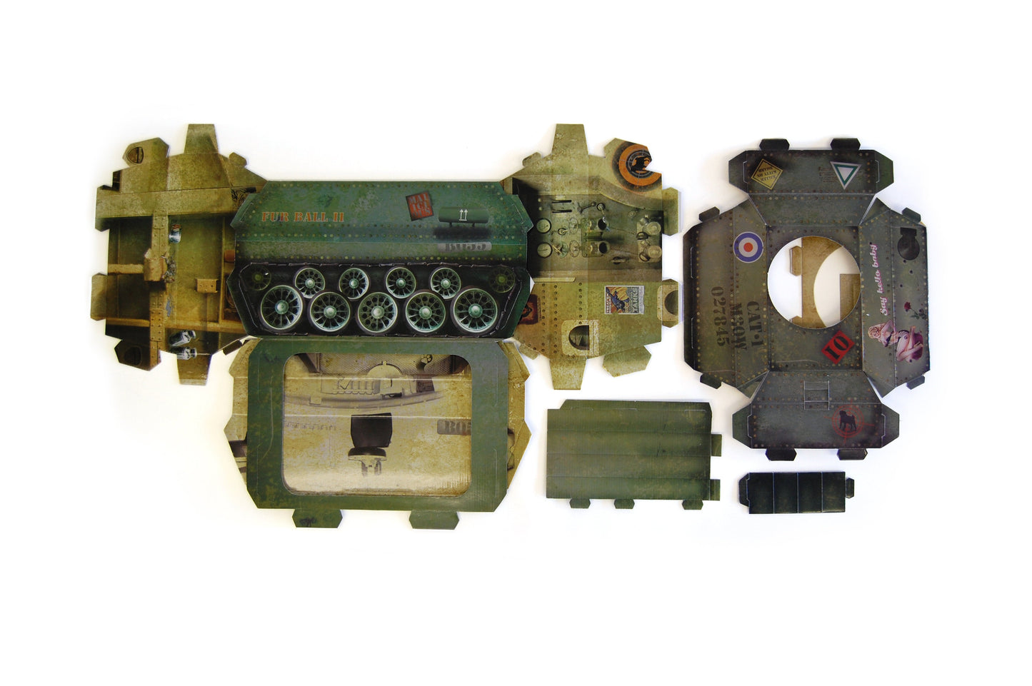 Cardboard Tank Toy For Cats