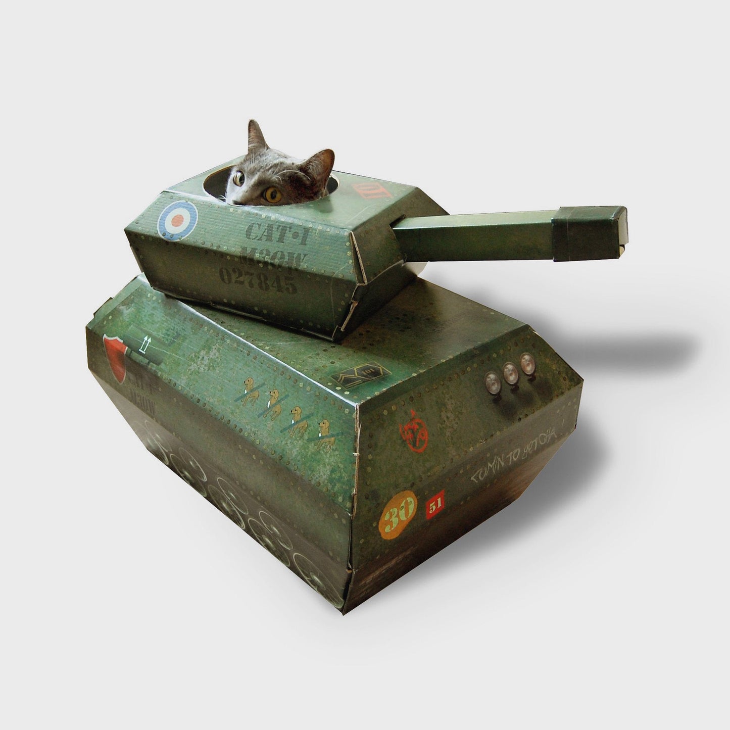 Cardboard Tank Toy For Cats