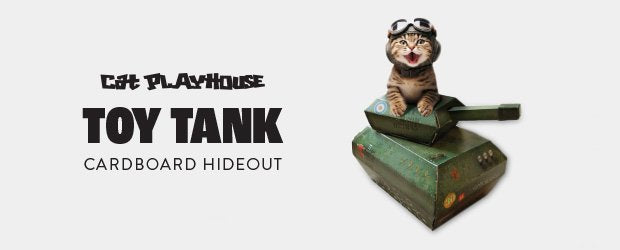 Cardboard Tank Toy For Cats