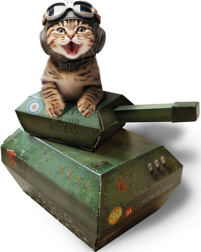 Cardboard Tank Toy For Cats