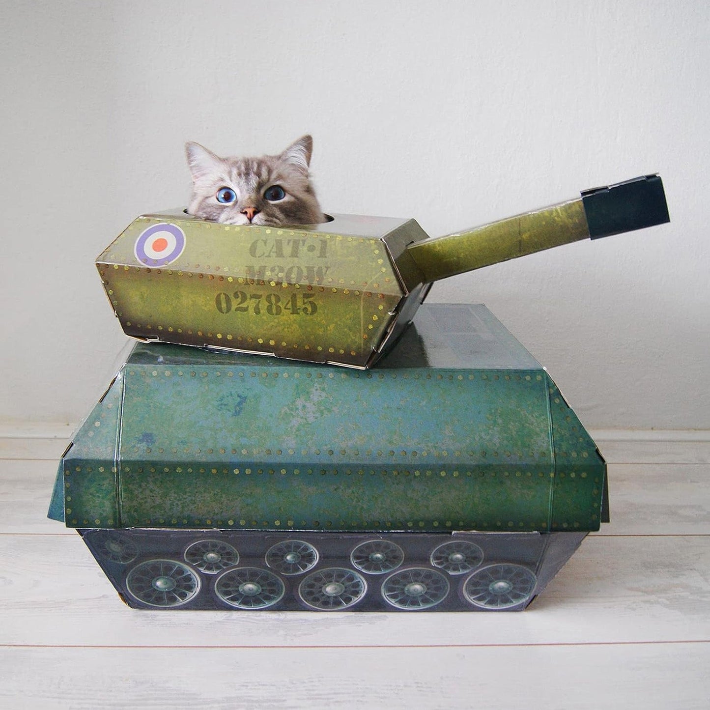 Cardboard Tank Toy For Cats