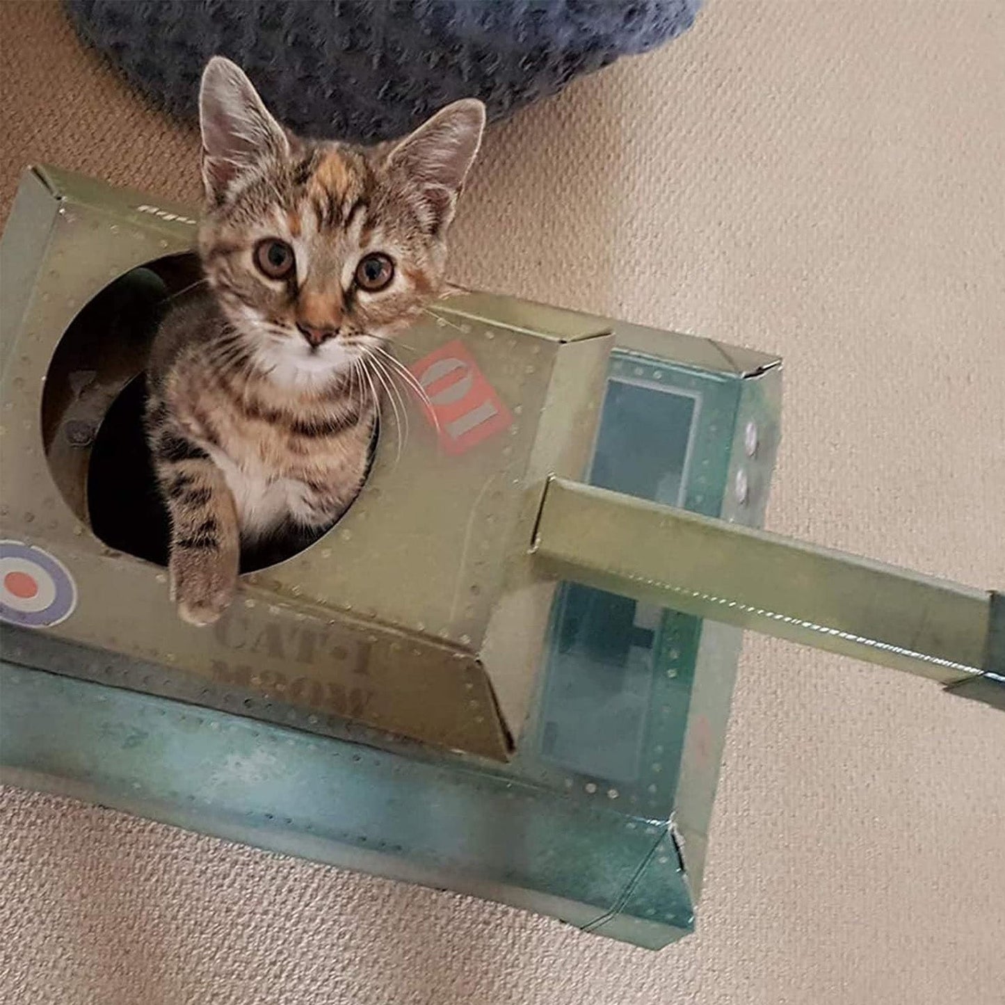 Cardboard Tank Toy For Cats