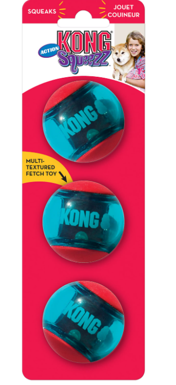 KONG Squeezz Action Red Dog Ball