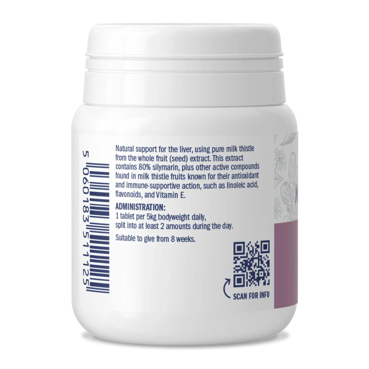 Dorwest Milk Thistle Tablets For Dogs & Cats – Natural Liver Support – 100 Tablets