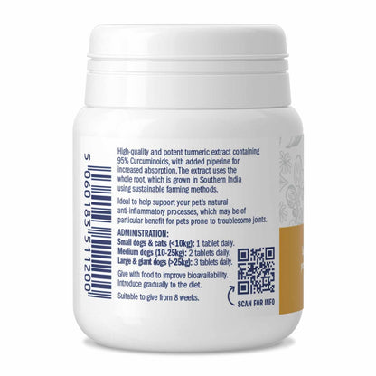 Dorwest Turmeric Tablets for Dogs & Cats – High-Strength Joint & Anti-Inflammatory Support