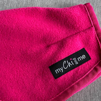 Tiny Toastie Water Repellent Fleece Dog Coat by My Chi and Me Hot Pink