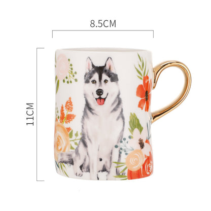 Custom design ceramic shaped dog mug