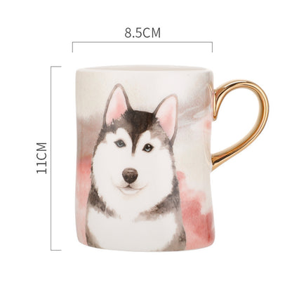 Custom design ceramic shaped dog mug