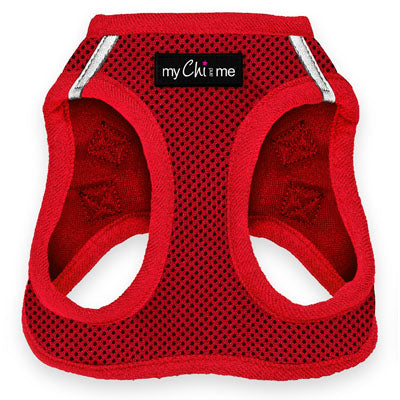 Tiny Trails Step In Air Mesh Puppy and Small Dog Harness Red