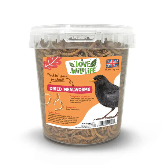 Love Wildlife Dried Mealworms For Wild Birds