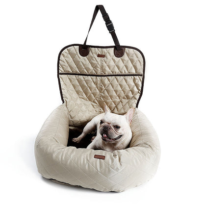 Oxford Plush Car Travel Pet Dog Bed