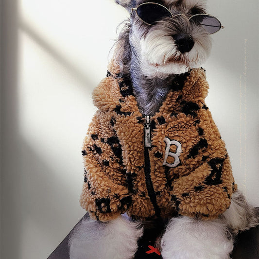 Winter Lamb Fleece Padded Dog Coat