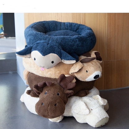 Cartoon Winter comfortable Warm Dog Bed